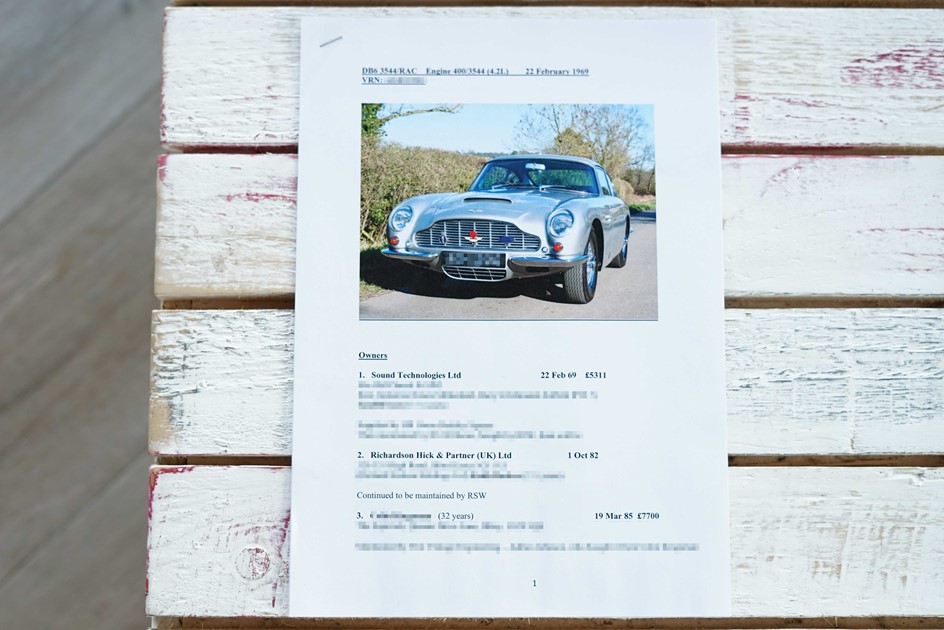 Aston Martin DB6 Papers 6