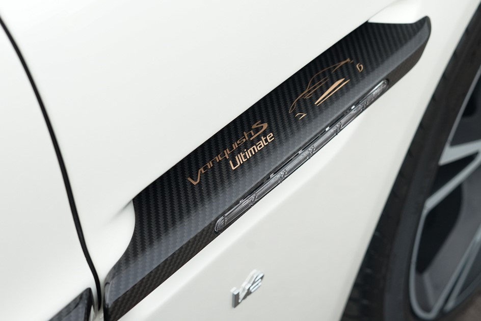 The Vanquish S Ultimate's bronze exterior accents