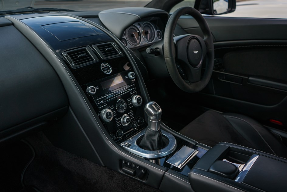 Interior shot of the Aston Martin V12 Vantage