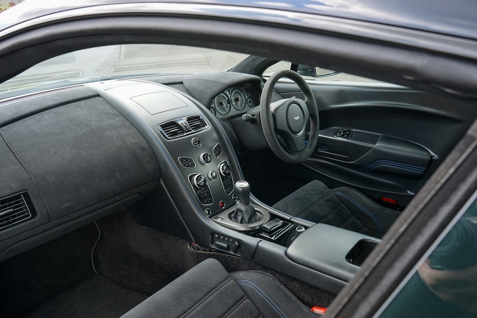 The interior of a manual Aston Martin GT8