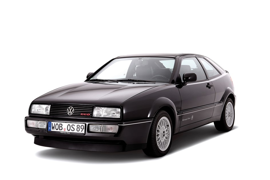A black VW Corrado with Mirrors also used on a McLaren F1