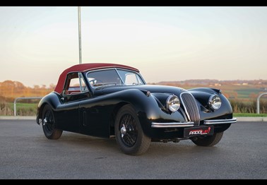 A classic sports car: the Jaguar XK120 Drophead Coupe now for sale at PaddlUp