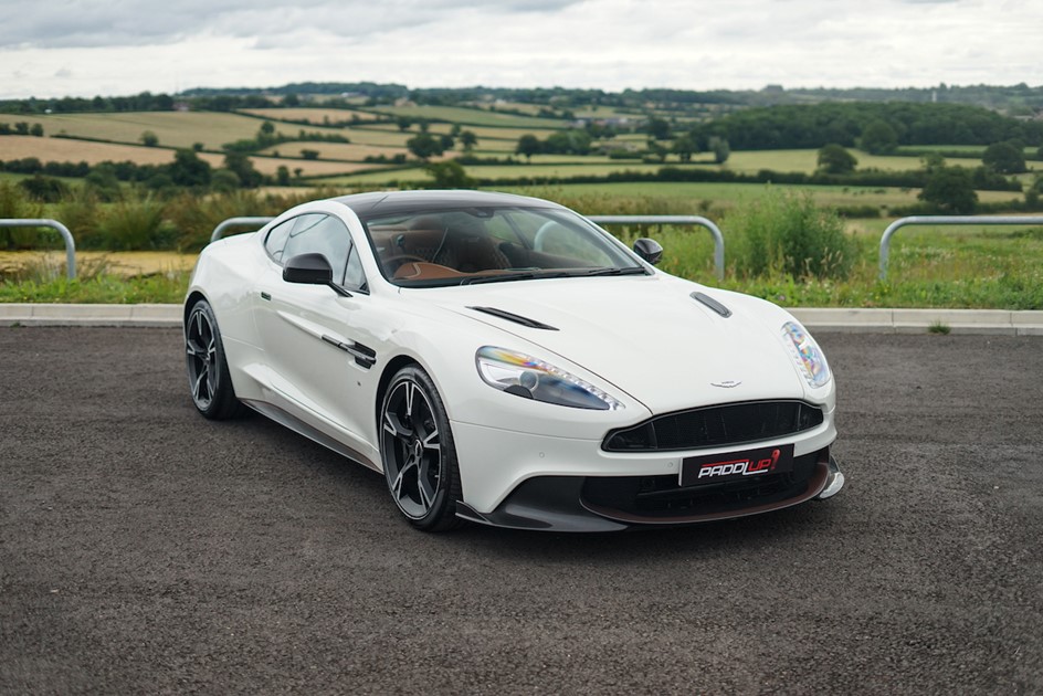 An Aston Martin Vanquish S Ultimate Edition outside The PaddlUp Rooms