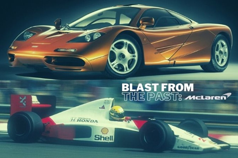 A McLaren F1 road car and race car from the nineties 